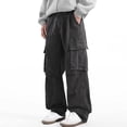 thumbnail image 1 of Fnnxeal Mens Technical Fashion Cargo Pants- Straight Leg Fashion Outdoor Casual Trouser Gray Pants for Men Size L, 1 of 7