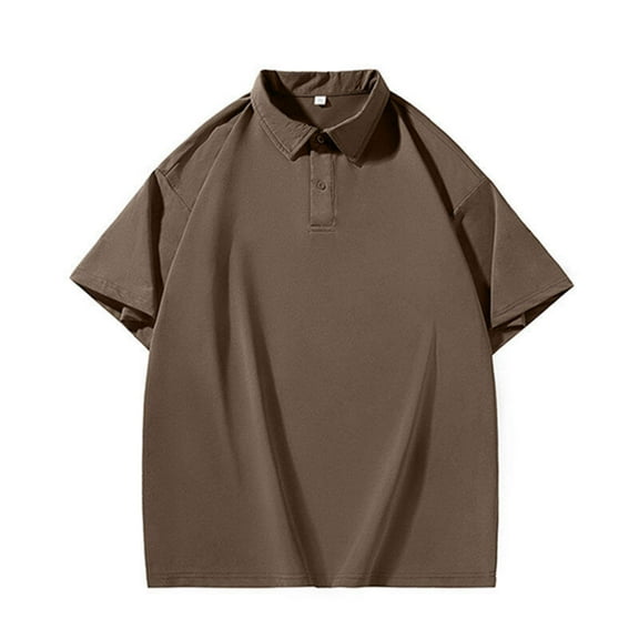 Fnnxeal Polo Shirts for Men, Big and Tall Shirt Collared Casual Short Sleeves Summer Mens Coffee Polo Shirts Size 5XL