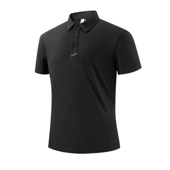 Fnnxeal Polo Shirts for Men, Collared Summer Casual Short Sleeves Big and Tall Shirt Mens Black Polo Shirts Size 4XL