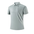 thumbnail image 1 of Fnnxeal Polo Shirts for Men, Collared Summer Casual Short Sleeves Big and Tall Shirt Mens Gray Polo Shirts Size 4XL, 1 of 8