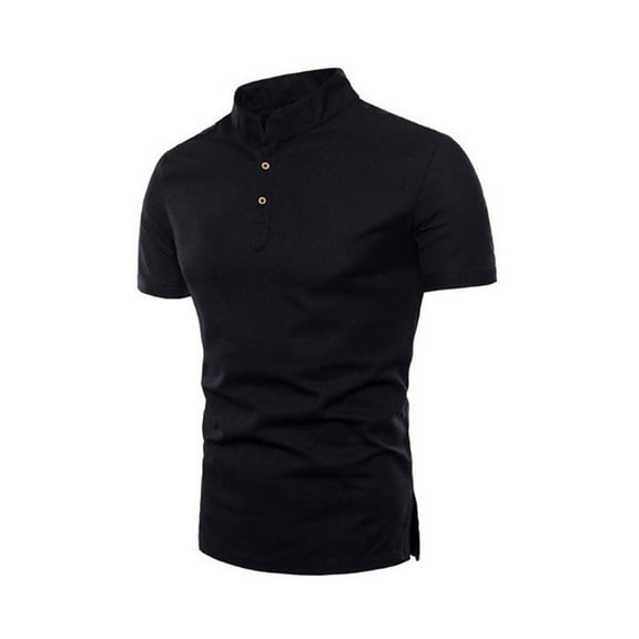 Fnnxeal Polo Shirts for Men, Short Sleeves Casual Big and Tall Shirt Summer Collared Mens Polo Black Shirts Size 4XL