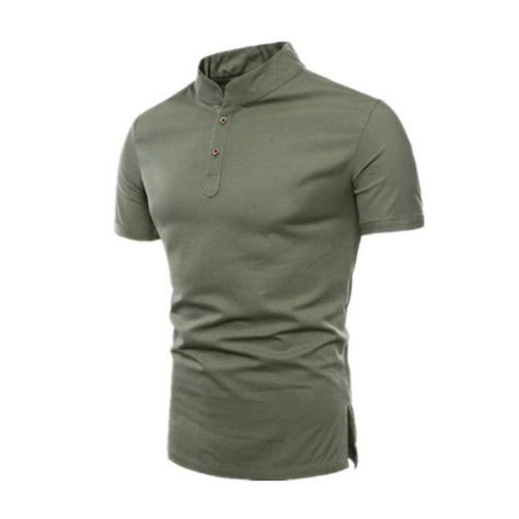 Fnnxeal Polo Shirts for Men, Short Sleeves Summer Casual Big and Tall Shirt Collared Mens Army Green Polo Shirts Size 5XL