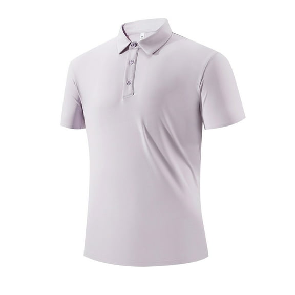 Fnnxeal Polo Shirts for Men, Short Sleeves Summer Casual Big and Tall Shirt Collared Mens Purple Polo Shirts Size 5XL