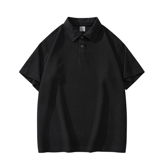 Fnnxeal Polo Shirts for Men, Summer Big and Tall Shirt Casual Collared Short Sleeves Mens Black Polo Shirts Size 5XL