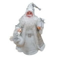 thumbnail image 1 of Fnochy 11.8 inch Santa Claus Figurines, Standing Santa Statue Miniature Collection Hanging, Santa Claus Pendant for Christmas Tree, Fireplace, Tabletop Centerpieces, Silver, 1 of 5