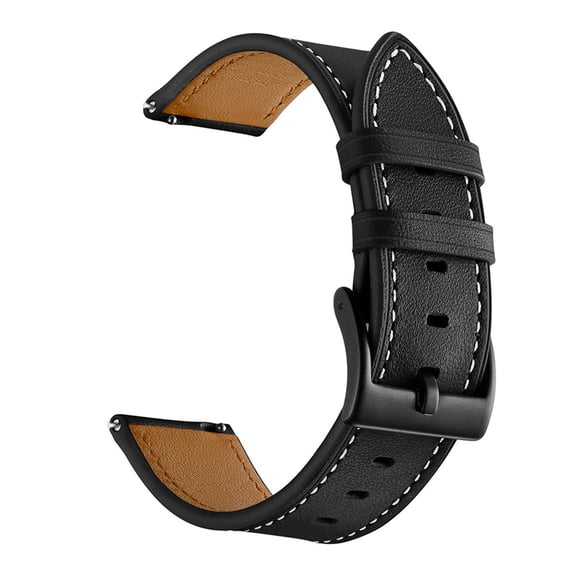 Fnochy 20mm Genuine Leather Watch Strap Replacement Band for Most Watches, Quick Release Spring Bars, Comfortable Durable Design for Men and Women
