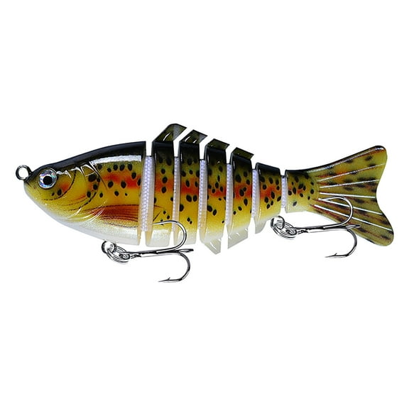 Fnochy 3.9in Multi Jointed Swimbait Fishing Lures Bait,2 4 8 9 Segment Big Giant Sinking Fishing Bass Lures,Crankbaits Swimbaits with Treble Hook