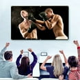thumbnail image 1 of Fnochy 60 Inch Metal Curtain Projection Screen, Washable Foldable Portable 16:9 HD Projector Screen for Home Theater Indoor Outdoor Movies, Light-Resistant 1080P Clear Imaging, Includes 16 Hooks, 1 of 7