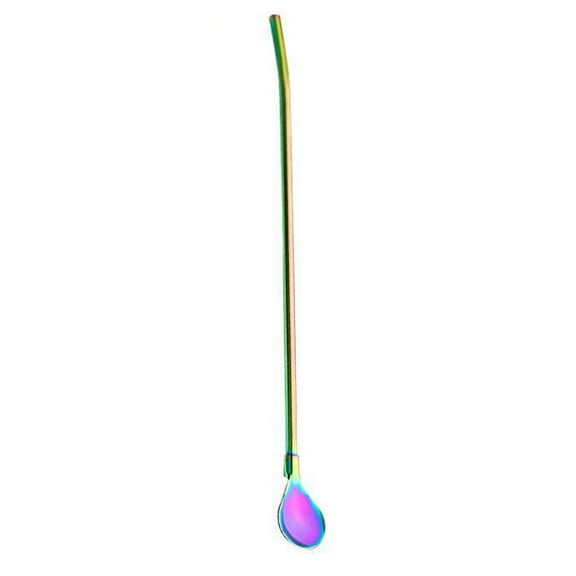 Fnochy 8.66 Inches Spoon Straws Drinking Spoon, for Frozen Drink, Milkshake, Smoothies, Ice Cream Sundaes