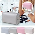 thumbnail image 1 of Fnochy Back to School Makeup Bag Pouch Purse, Organizer Waterproof Travel, Cosmetic Organizer for Women, Cute Makeup Pouch PU Leather Toiletry Bag(Pink), 1 of 4
