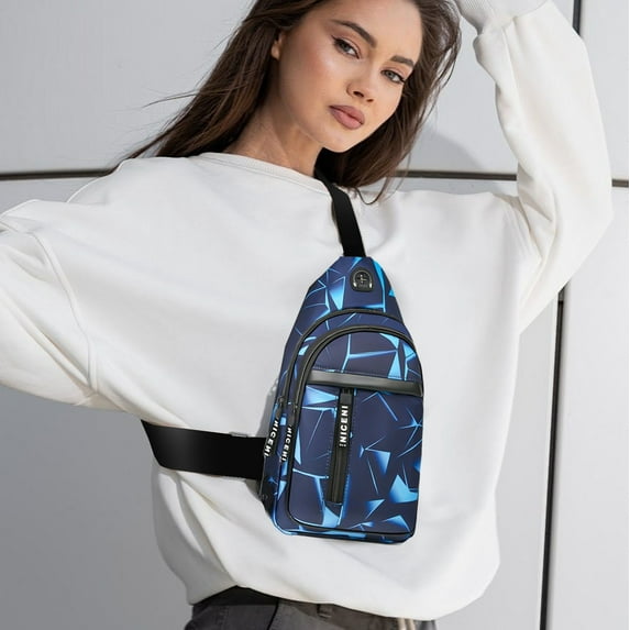 Fnochy Back to School Small Sling Backpack Crossbody Sling Bag, Chest Bag Daypack Fanny Pack Cross Body Bag for Outdoors Hiking Traveling