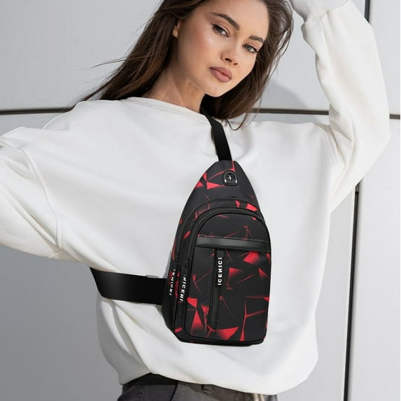 Fnochy Back to School Small Sling Backpack Crossbody Sling Bag, Chest Bag Daypack Fanny Pack Cross Body Bag for Outdoors Hiking Traveling