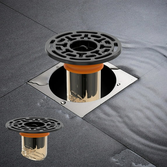 Fnochy Backflow Preventer Shower Drain Control, One-Way Sewer Core for Floor Water Drainage, Durable Metal+PC