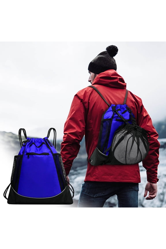 Basketball Training Bag Multifunctional Backpack Sports Drawstring Bag Lightweight Travel Storage Bag - Waterproof, Adjustable, Versatile Design for Athletes