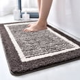 thumbnail image 1 of Fnochy Bathroom Rugs 30x20, Extra Soft and Absorbent Microfiber Bath Mat, Non-Slip, Machine Washable, Quick Dry Shaggy Bath Carpet, Suitable for Bathroom Floor, Tub, Shower (Black and White), 1 of 8