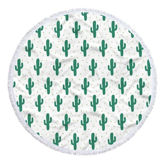 Fnochy Beach Towel Oversized Round Printed Microfiber - Super Lightweight Sandproof Quick-Dry Multi-Purpose for Travel Yoga Pool Picnic Outdoor