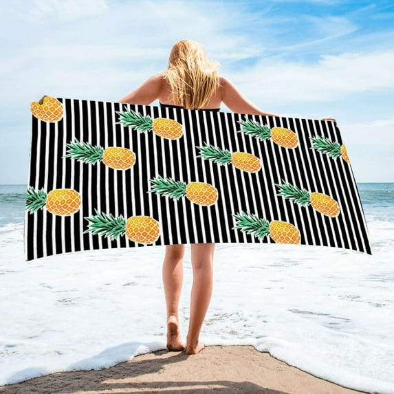Fnochy Beach Towels Oversized Quick-Dry Absorbent Lightweight Sandproof Multipurpose All-Season Portable Fast-Drying Bath Mat & Shawl
