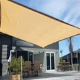 thumbnail image 1 of Fnochy Beige Sun Shade Sail UPF50 Rectangle Canopy Fabric Cloth Screen, Water and Air Permeable & UV Resistant, Heavy Duty, Carport Patio Outdoor, 1 of 9