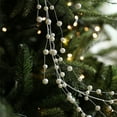 thumbnail image 1 of Fnochy Black Friday 47 Inch Christmas Pearl String, Berry Beaded Garland Festive Indoor Xmas Decoration, Warm Lights for Bedroom Mantel Wedding Party Decor (Beige), 1 of 6