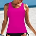 thumbnail image 1 of Fnochy High Neck Tankini Top Backless Bathing Suit Tops for Women Swimsuit Top Key Hole Swim Top Only, 1 of 7