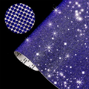 Fnochy Bling Bling Rhinestone Sheet Rhinestones Sticker DIY Car Decoration Sticker Self Adhesive Glitter Rhinestones Crystal Gem Stickers for Car Decoration, 7.9 x 4.7 Inch (Purple)