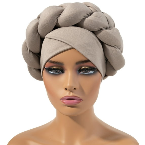 Fnochy Boho Turban Hat Headwrap for Women, Quick Styling Hair Cover, Adjustable Headband for Bad Hair Days, Polyester Headscarf, Versatile Hair Accessory