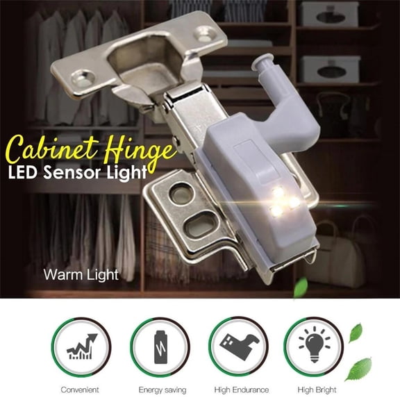 Fnochy Cabinet Hinge LED Sensor Light-Automatic Lighting for Cabinets, High Brightness, Easy Installation, Energy-Saving, Long Lifespan, Perfect for Kitchen, Bedroom, Office - 1PCS