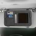thumbnail image 1 of Fnochy Car Sunglass Holder Universal Fit Visor Organizer Premium Suede Leather Multifunctional Storage for Glasses Cards Masks Tickets Easy Install Car Accessories Durable Design, 1 of 8