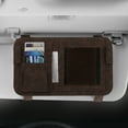thumbnail image 1 of Fnochy Car Sunglass Holder Universal Fit Visor Organizer Premium Suede Leather Multifunctional Storage for Glasses Cards Masks Tickets Easy Install Car Accessories Durable Design, 1 of 6