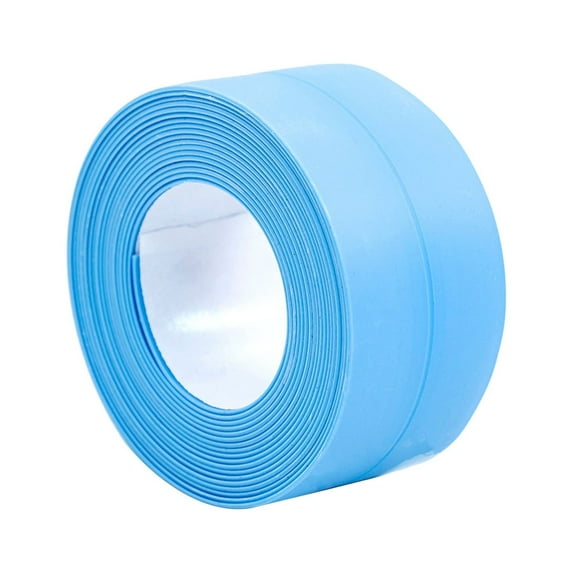 Fnochy Caulk Tape Waterproof Self Adhesive, 1 Roll Blue Caulking Sealant Strip for Kitchen, Countertop, Bathroom, Bathtub, Toilet, Shower, Floor Wall Edge Protector with Sealing Tool (0.8" x 10.8Ft)