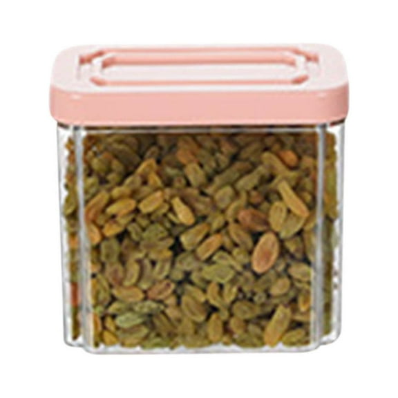 Fnochy Cereal & Dry Food Storage Containers, BPA Free Airtight Cereal Storage Containers for Sugar, Flour, Snack, Baking Supplies, Leak-proof with Pink Locking Lids, Perfect for Kitchen Cabinets