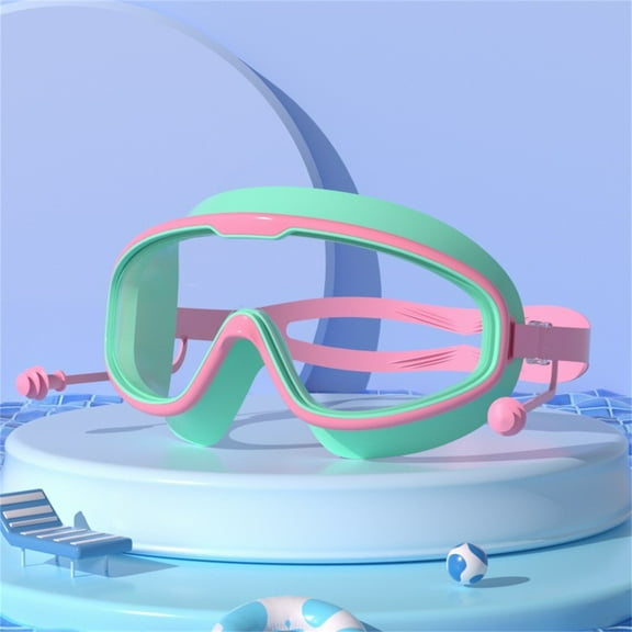 Fnochy Children's Swimming Goggles HD Waterproof Eye Protection Adjustable Straps for Kids - Clear Vision Underwater, Soft Silicone Seals, Easy On-Off Design
