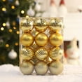 thumbnail image 1 of Fnochy Christmas Ball Ornaments, 24 Pcs Pre-Strung Xmas Tree Decorations, Holiday Hanging Balls 1.57", 1 of 4