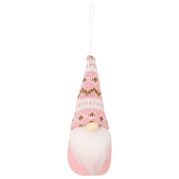 Fnochy Christmas Faceless Gnome Santa Ornaments, Xmas Tree Hanging Ornament Doll Decoration, for Home Pendant Gifts Christmas Decorations (Pink Theme)