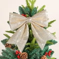 thumbnail image 1 of Fnochy Christmas Ribbon Bows, Christmas Decorations, Large Christmas Tree Bowknot Hanging Pendant Decoration for Xmas Tree Wreaths Boxes (Gold), 1 of 6