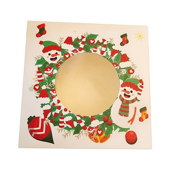 Fnochy Christmas Snack Gift Box, Holiday Packaging, Festive Cake Box, Food-Grade Cardboard, Perfect for Treats - 4 Styles, Easy to Fold, Ideal for Parties!