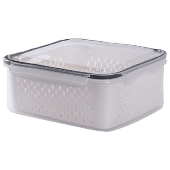 Fnochy Clearance 3-in-1 Fruit Vegetable Storage Containers with Lid & Colander, Leak-Proof Airtight Fridge Organizer Bins, Microwave & Dishwasher Safe Produce Keepers for Freshness & Odor Control