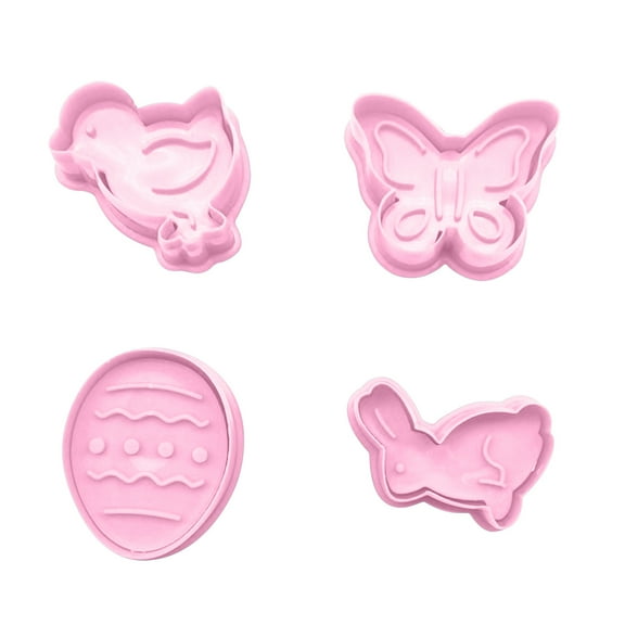 Fnochy Clearance Animal Plunger Cutters Set - Cute Funny Cake Stamper for Cookies, Fondant & Pastry - Safe, Reusable, Easy to Clean - Perfect for DIY Baking & Crafts - 4PCS