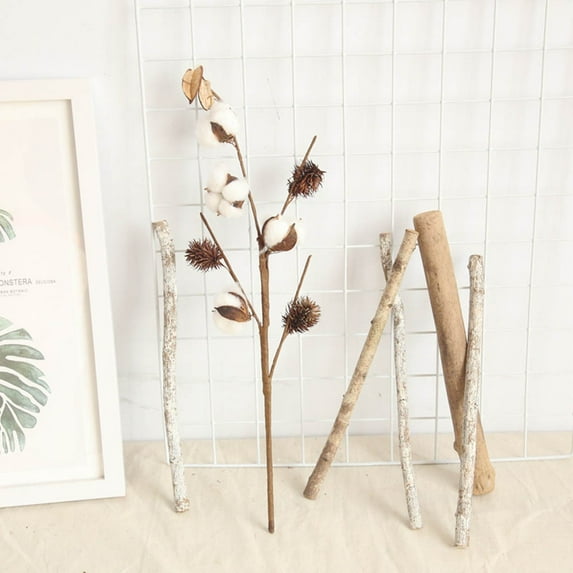 Fnochy Clearance Artificial Dried Flower Stems for Home Decor - Bendable Floral Wire for Custom Arrangements, Perfect for Wreaths, Garlands, and More - Natural Rayon Mix, 49cm Tall