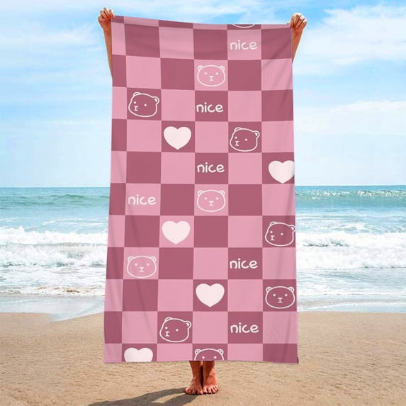 Fnochy Clearance Beach Towels Oversized Premium Sandproof Quick-Dry Polyester Lightweight Multipurpose for Bath Pool Yoga Travel Camping Picnic Blanket
