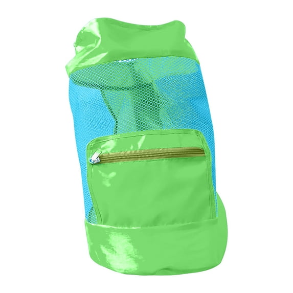 Fnochy Clearance Children's Toy Storage Bag, Beach Backpack for Kids, Mesh Design Beach Toy Organizer, Foldable Beach Bag, Durable Polyester Beach Storage Solution