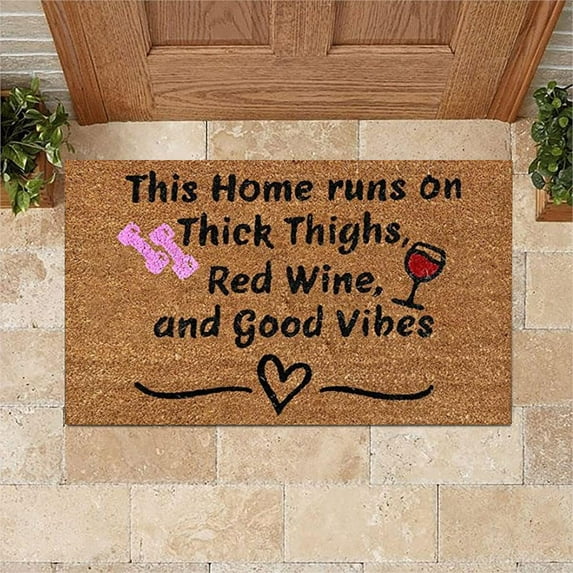 Fnochy Clearance Christmas Decorations Fun Door Mat – Coir Doormat for Outdoor Entrance, Durable Welcome Mat with Non-Slip Backing, Perfect for Front Door and Entryway - Outdoor/Indoor - 16x24 Inch