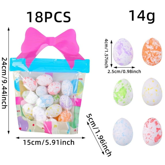 Fnochy Clearance Easter Eggs Gift Pack, Unique Foam Eggs, Vibrant Party Decoration, Soft Safe Toys, Versatile Arrangement Accessories - Perfect for Celebrations and Events!