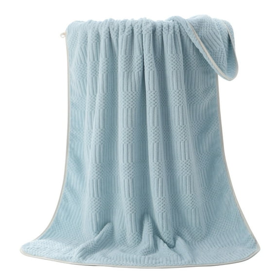 Fnochy Clearance Fast Dry Towel Warmer Friendly Luxury 1 Piece Towel Set for Bathroom Cotton Rich Large Bath Towels Highly Absorbent Soft Bath Sheet for Hotel Spa Gym Travel - Blue