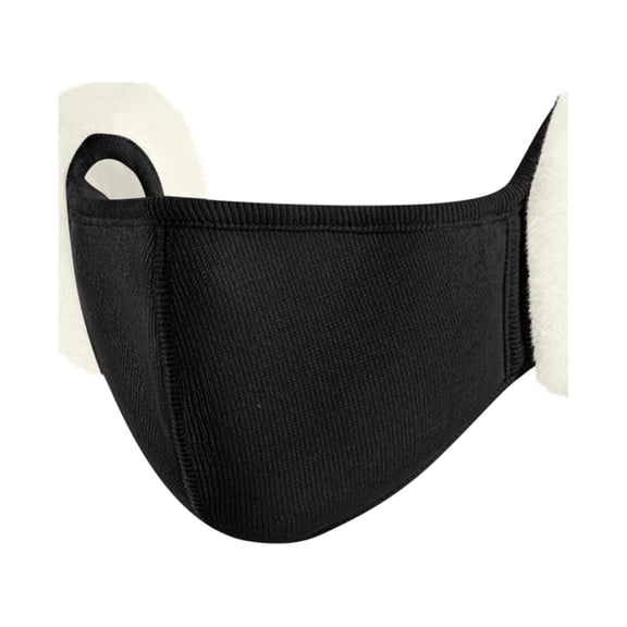 Fnochy ! Home Decor Winter Mask Female 2-in-1 Warm Mask Ear Muffs Thickened Cycling Windproof Cold Stereoscopic Cold Proof Ear Mask