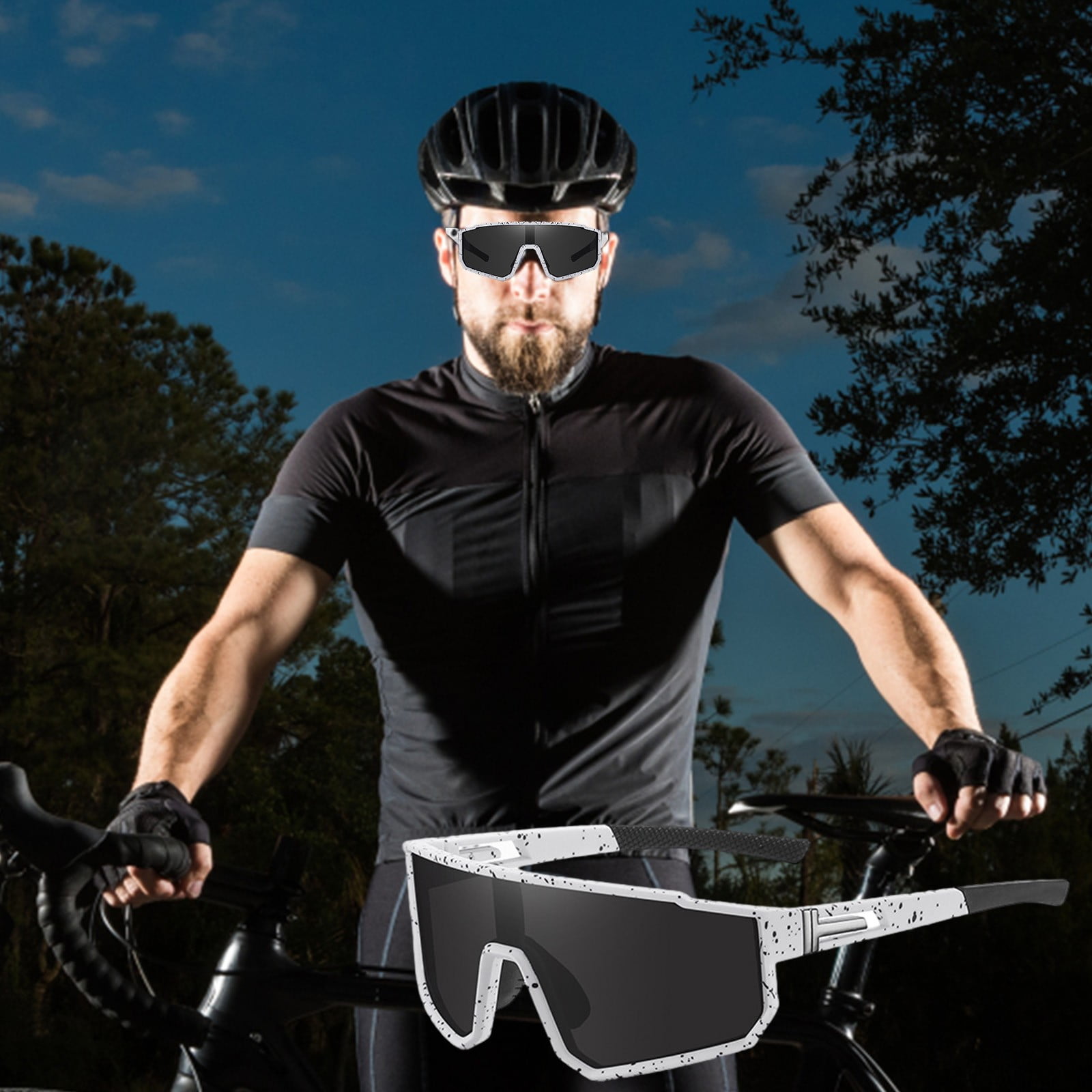 Fnochy Black 2023 Friday Deals Clearance Lunch Bag Outdoor Cycling Glasses  Mountain Bike Bicycle Sunglasses Men Women Road Bike Cycling Eyewear Sports  MTB Sunglasses 