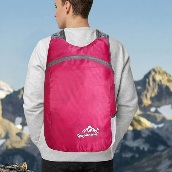 Fnochy Clearance Lightweight Travel Backpack, Foldable Daypack, Durable Polyester Hiking Bag, Compact Outdoor Rucksack, Multi-Purpose Small Backpack for Adventures