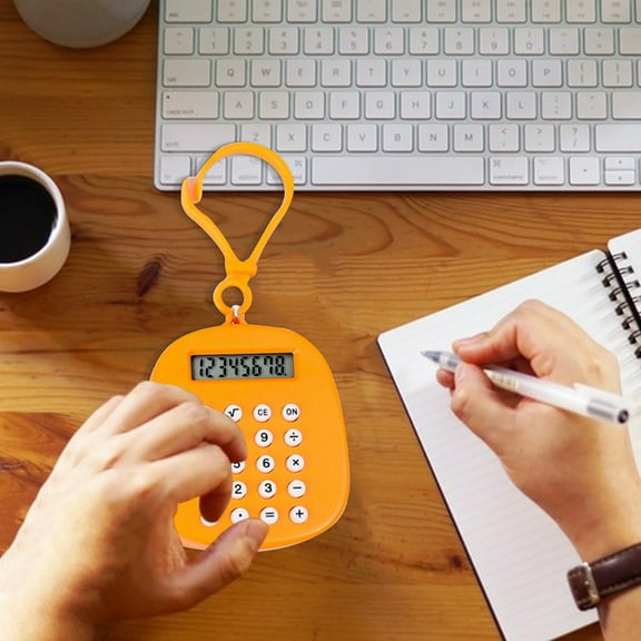 Fnochy Clearance Mini Calculator 8-Digit Portable Keychain - Silent, Compact, User-Friendly Design, Long-Lasting Power, Perfect for Quick Calculations Anywhere