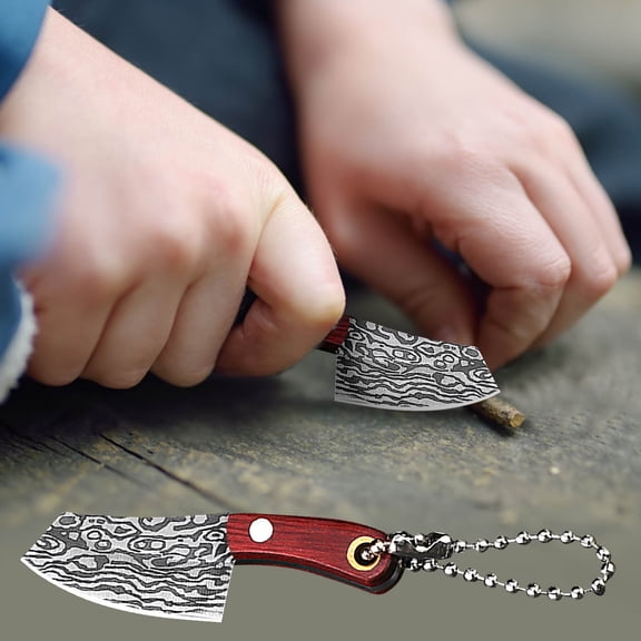 Fnochy Mini Small Kitchen Knife Forged Knife Accessories Portable Keychain Small Knife Piece Express Cut Fruit Pocket Small Money Knife