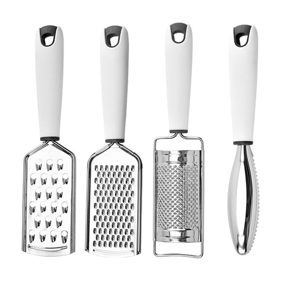 Fnochy Clearance Multi-Purpose Stainless Steel Kitchen Planer for Cheese, Vegetables, and Fish Scales, Lightweight and Durable, Ideal for Cooking, Camping, and Outdoor Activities - 4PCS